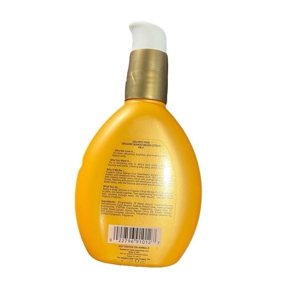 (1) Organix Citrus Mango Scrunching Curling Refining Spray 6 fl oz New - Picture 4 of 6
